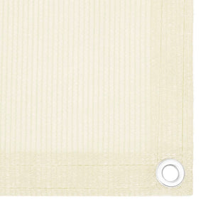 vidaXL Balcony Privacy Screen Cream 75x300 cm HDPE