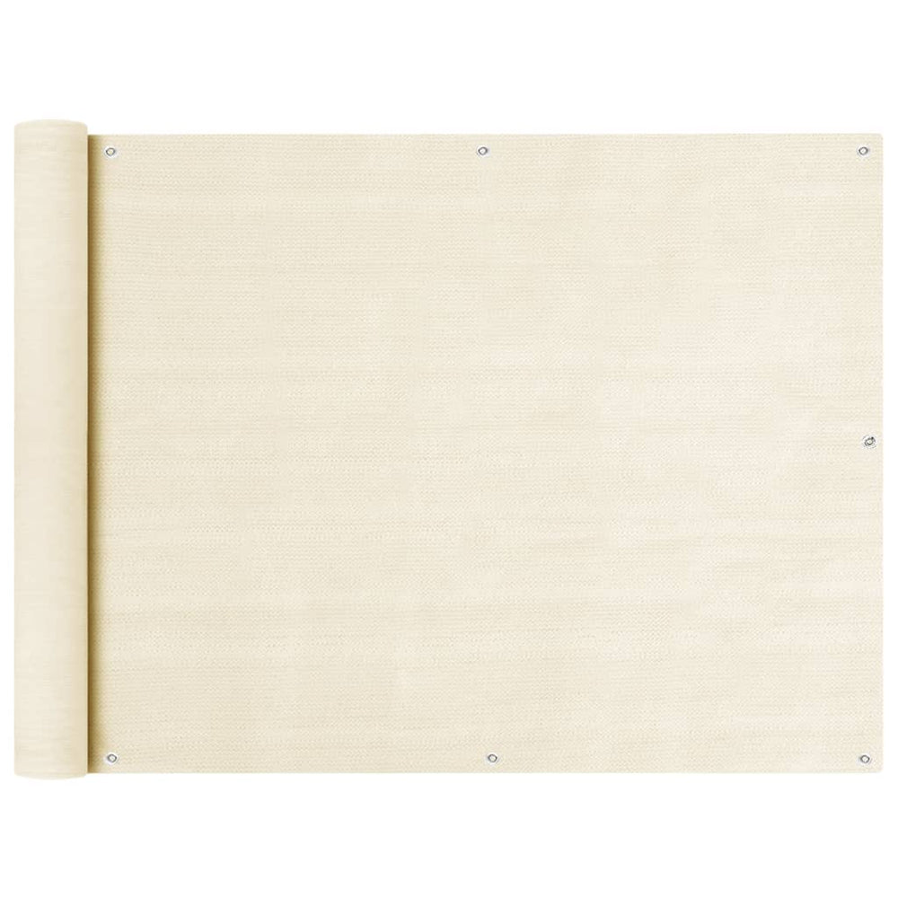 vidaXL Balcony Privacy Screen Cream 90x300 cm HDPE