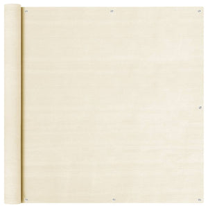 vidaXL Balcony Privacy Screen Cream 120x300 cm HDPE