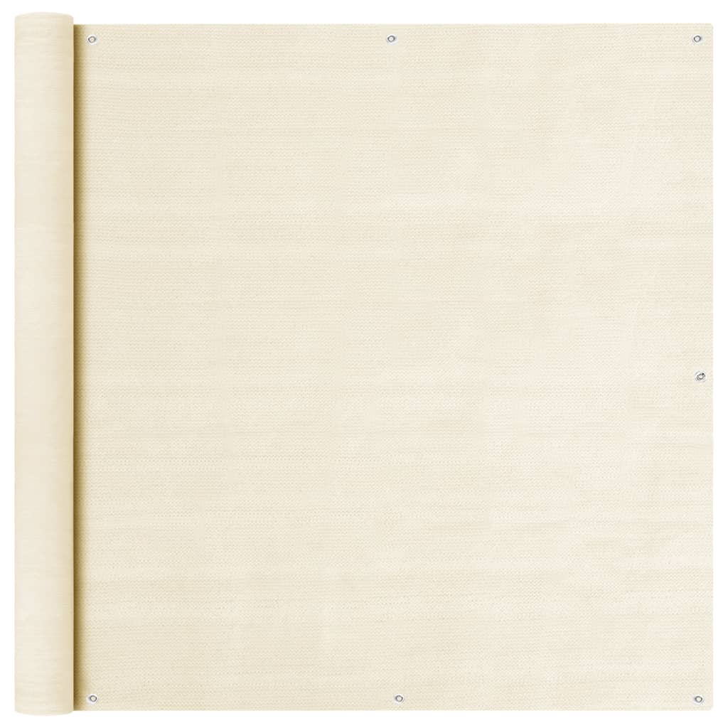 vidaXL Balcony Privacy Screen Cream 120x300 cm HDPE