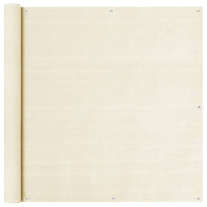 vidaXL Balcony Privacy Screen Cream 120x500 cm HDPE