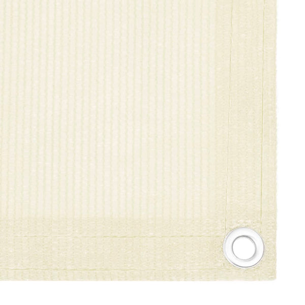 vidaXL Balcony Privacy Screen Cream 120x500 cm HDPE