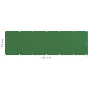 vidaXL Balcony Privacy Screen Light Green 90x300 cm HDPE