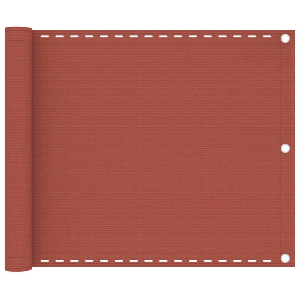 vidaXL Balcony Privacy Screen Terracotta Red 75x300 cm HDPE