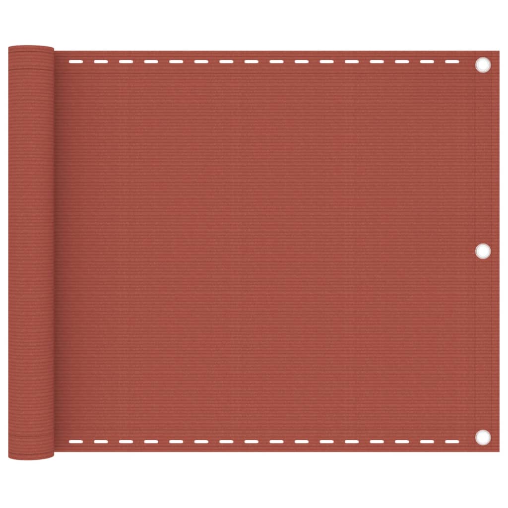 vidaXL Balcony Privacy Screen Terracotta Red 75x300 cm HDPE