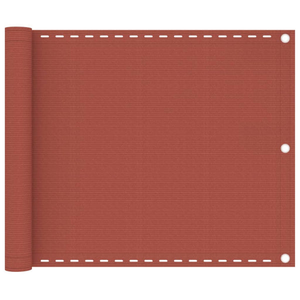 vidaXL Balcony Privacy Screen Terracotta Red 75x600 cm HDPE