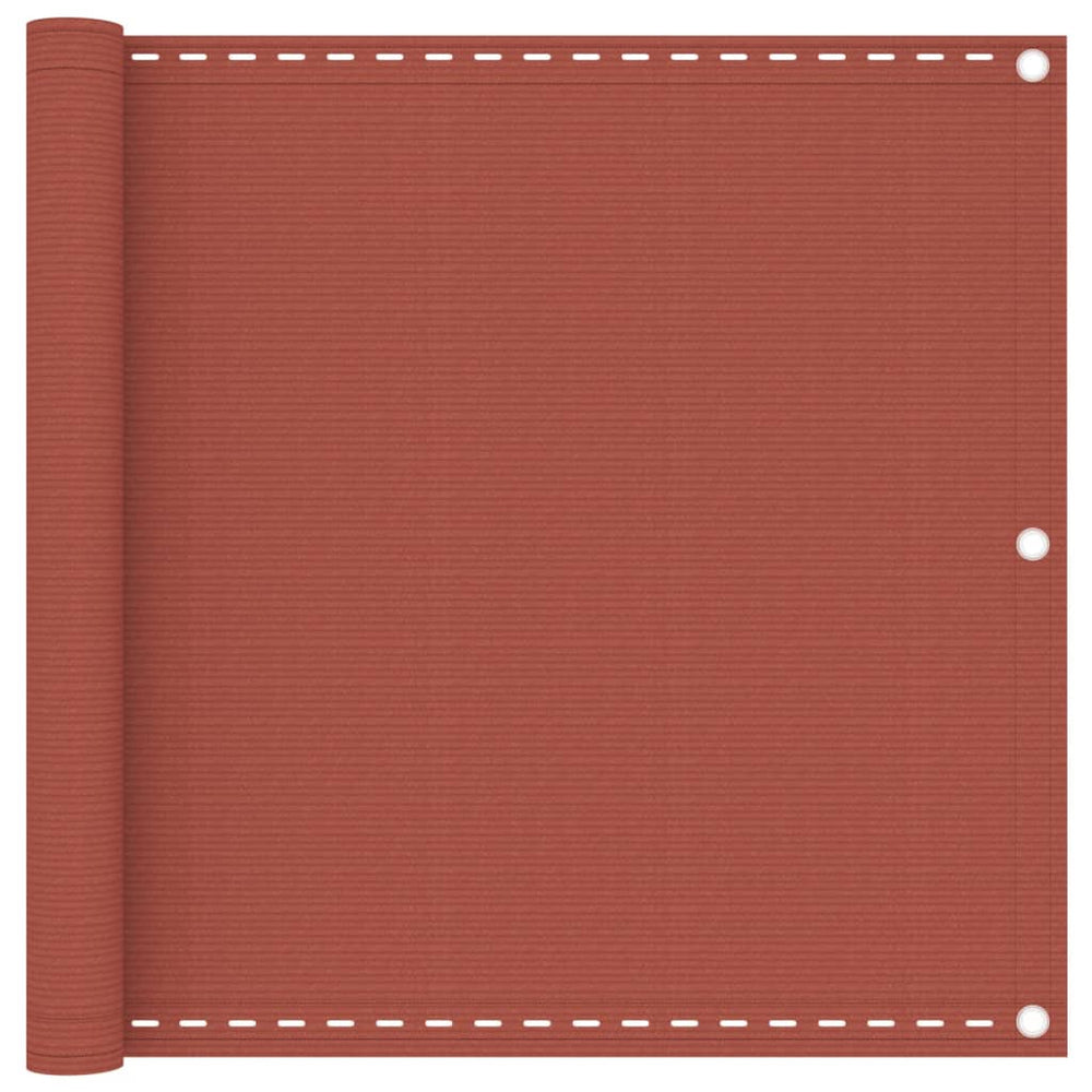 vidaXL Balcony Privacy Screen Terracotta Red 90x400 cm HDPE