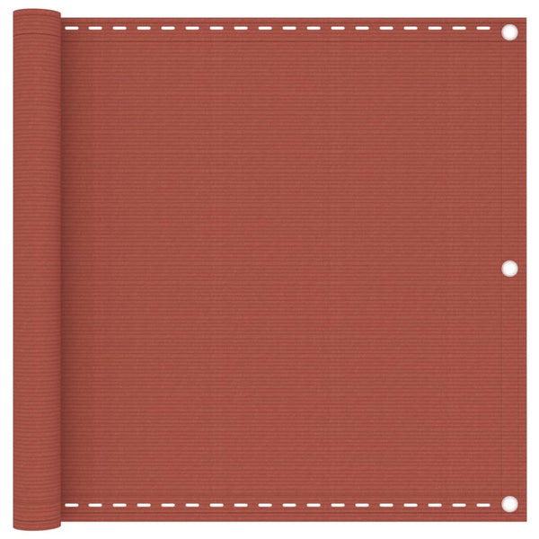 vidaXL Balcony Privacy Screen Terracotta Red 90x400 cm HDPE