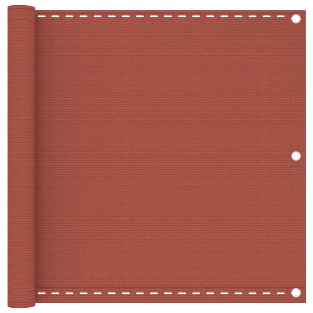 vidaXL Balcony Privacy Screen Terracotta Red 90x600 cm HDPE