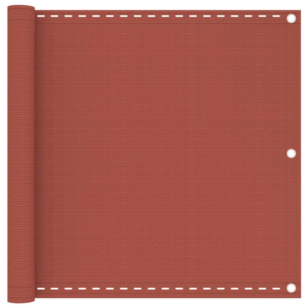 vidaXL Balcony Privacy Screen Terracotta Red 90x600 cm HDPE