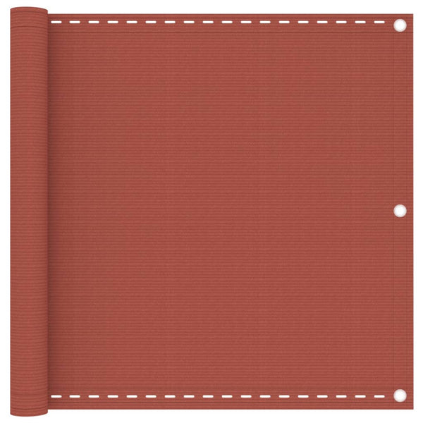 vidaXL Balcony Privacy Screen Terracotta Red 90x600 cm HDPE