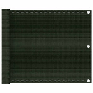 vidaXL Balcony Privacy Screen Dark Green 75x500 cm HDPE