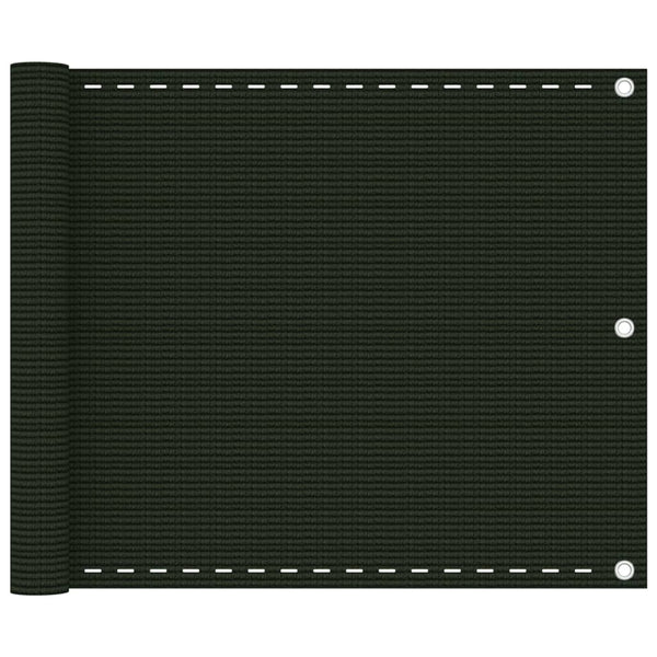 vidaXL Balcony Privacy Screen Dark Green 75x600 cm HDPE