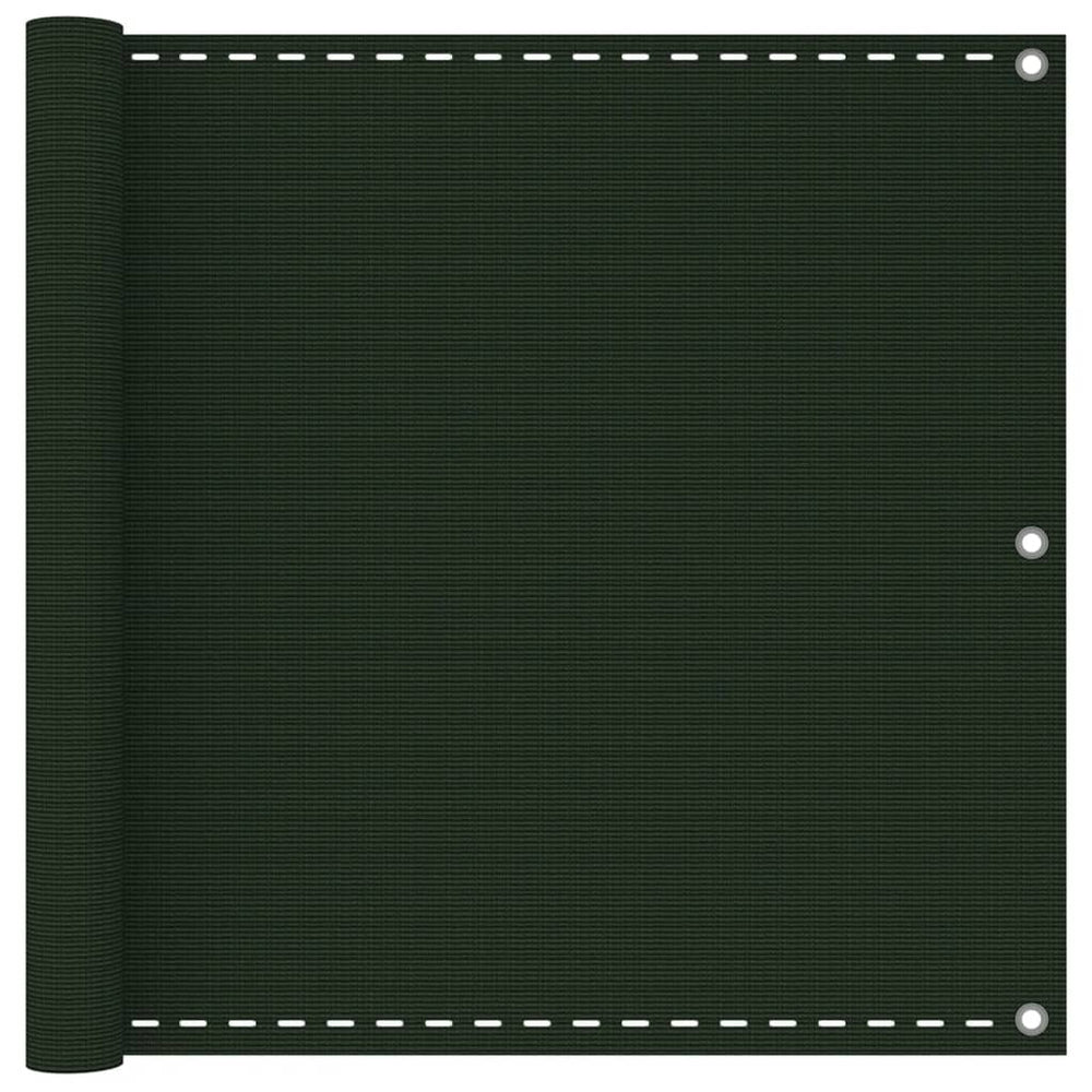 vidaXL Balcony Privacy Screen Dark Green 90x300 cm HDPE