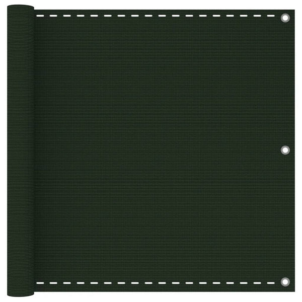 vidaXL Balcony Privacy Screen Dark Green 90x500 cm HDPE