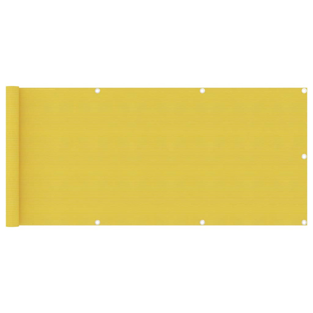 vidaXL Balcony Privacy Screen Yellow 75x400 cm HDPE