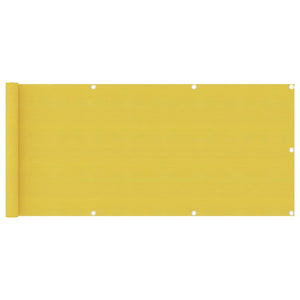vidaXL Balcony Privacy Screen Yellow 75x400 cm HDPE