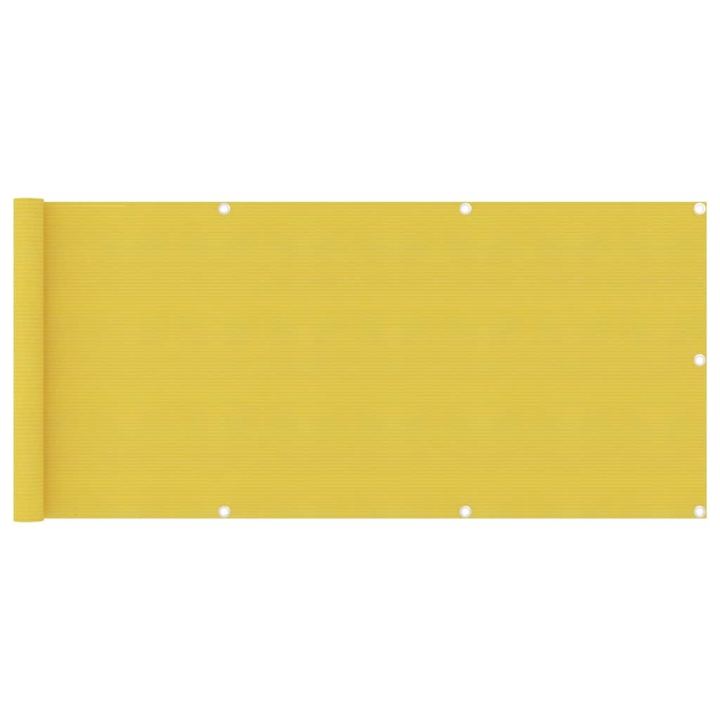 vidaXL Balcony Privacy Screen Yellow 75x400 cm HDPE