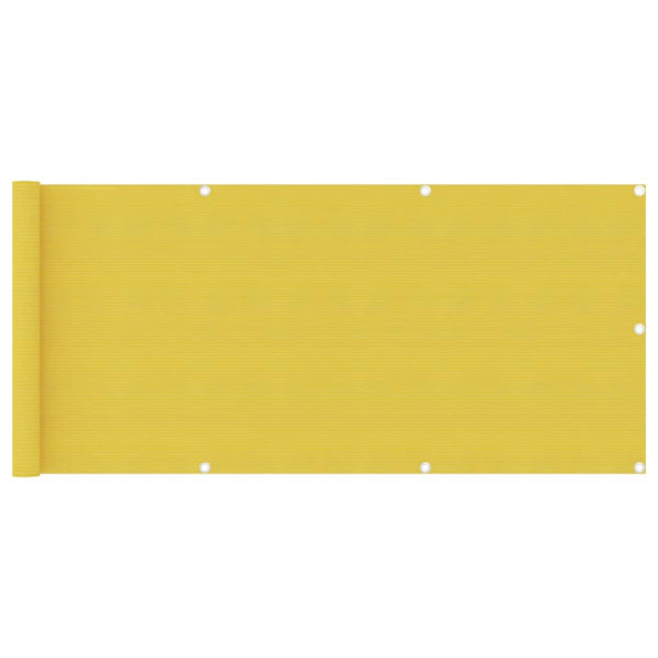 vidaXL Balcony Privacy Screen Yellow 75x400 cm HDPE