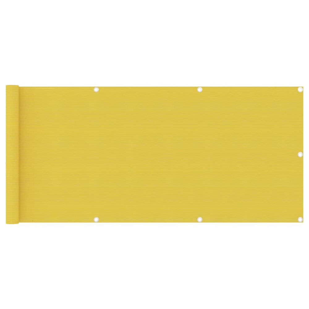 vidaXL Balcony Privacy Screen Yellow 75x500 cm HDPE
