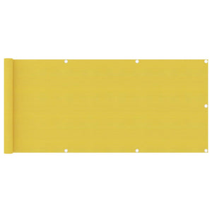 vidaXL Balcony Privacy Screen Yellow 75x500 cm HDPE