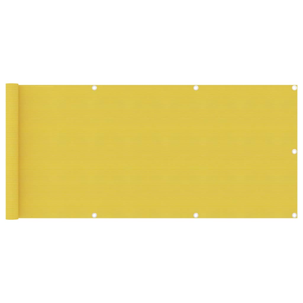 vidaXL Balcony Privacy Screen Yellow 75x500 cm HDPE