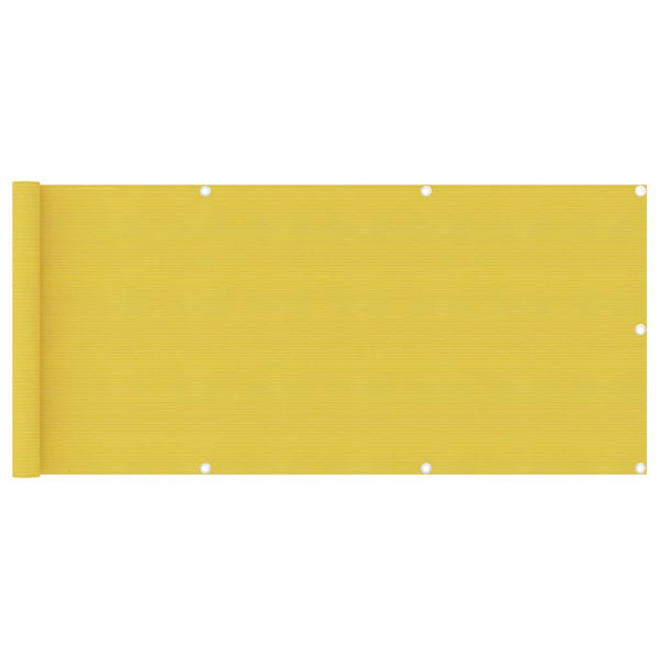 vidaXL Balcony Privacy Screen Yellow 75x500 cm HDPE