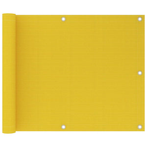 vidaXL Balcony Privacy Screen Yellow 75x600 cm HDPE