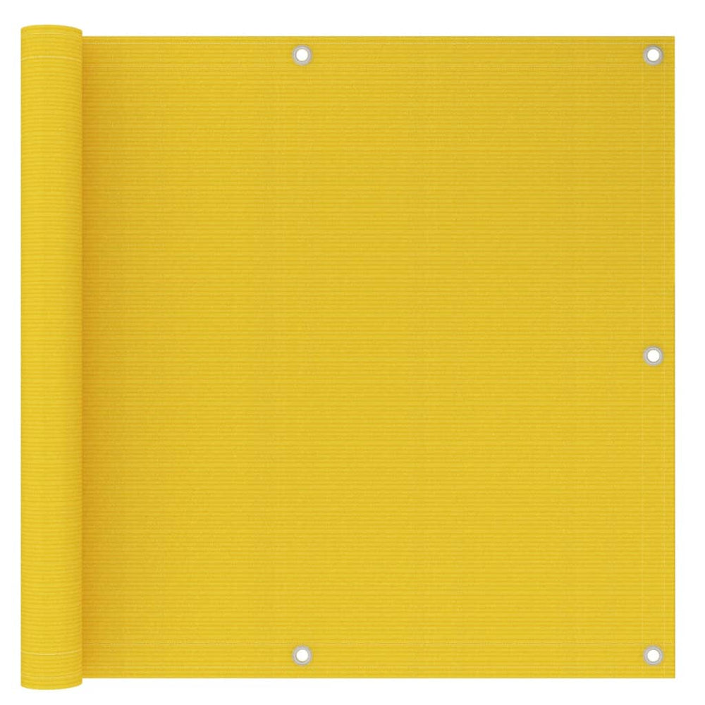 vidaXL Balcony Privacy Screen Yellow 90x300 cm HDPE