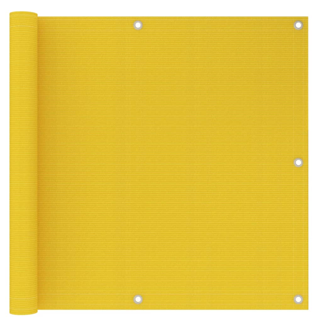 vidaXL Balcony Privacy Screen Yellow 90x300 cm HDPE