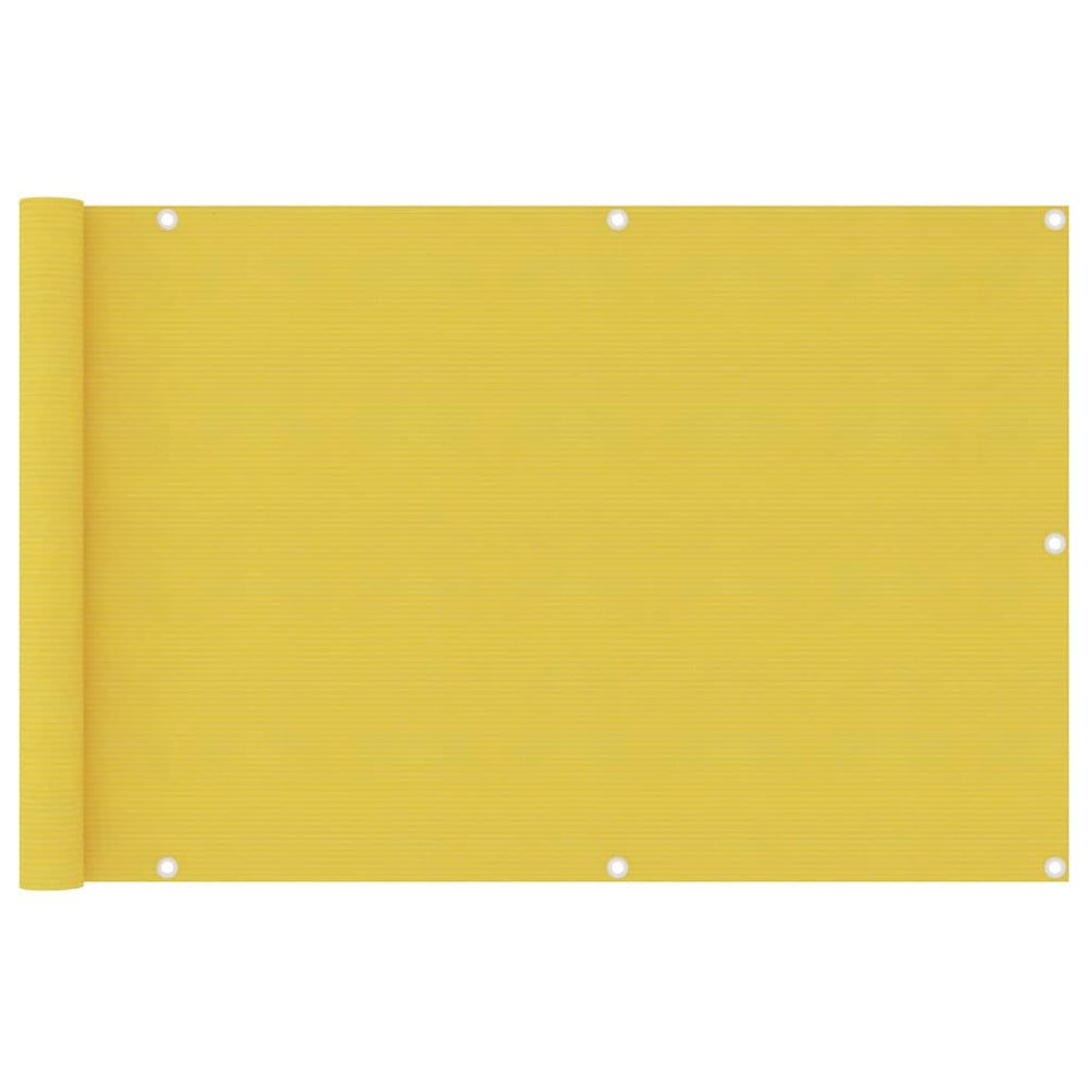 vidaXL Balcony Privacy Screen Yellow 90x400 cm HDPE