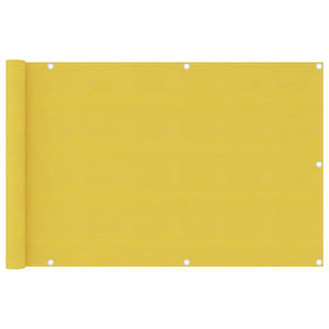 vidaXL Balcony Privacy Screen Yellow 90x400 cm HDPE
