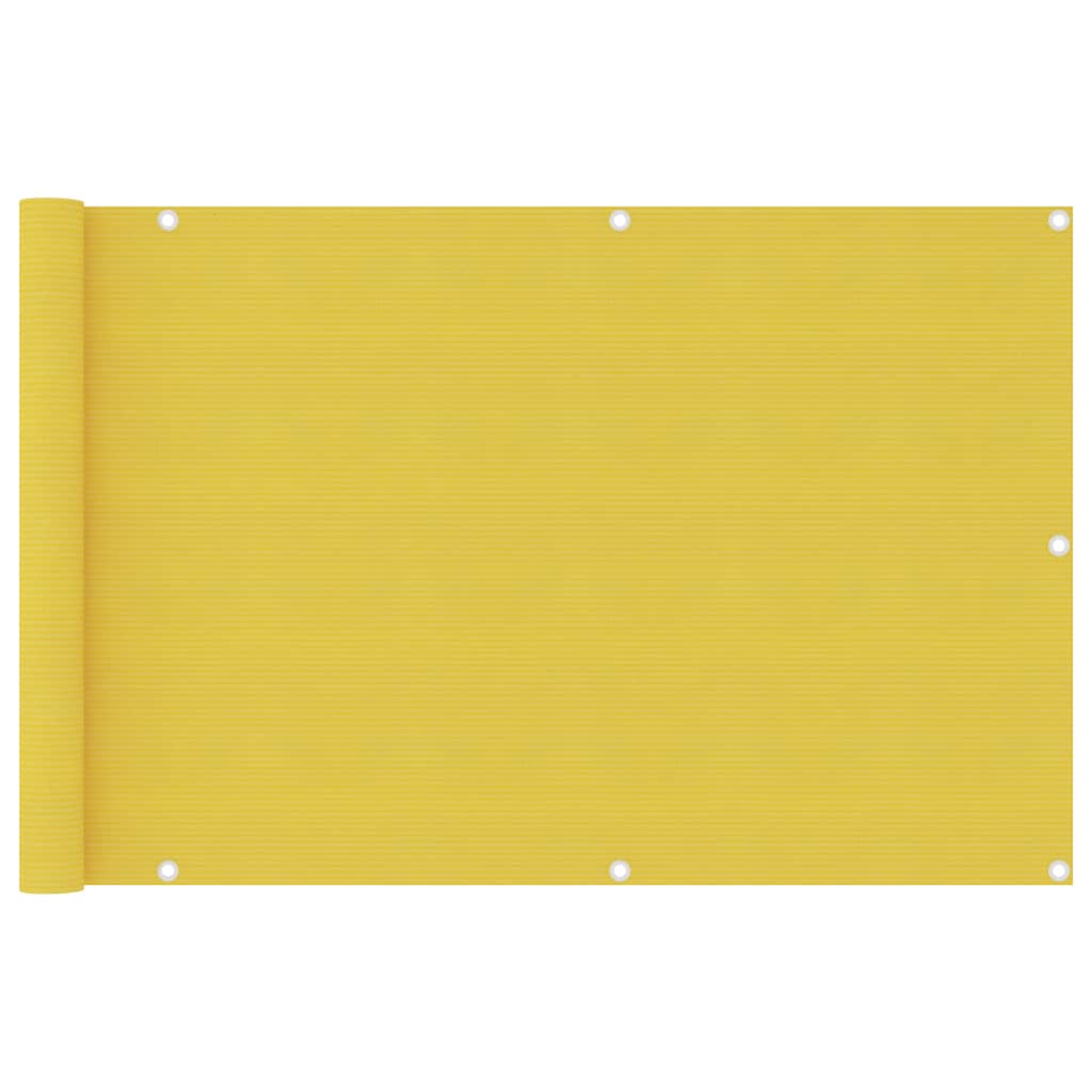 vidaXL Balcony Privacy Screen Yellow 90x400 cm HDPE