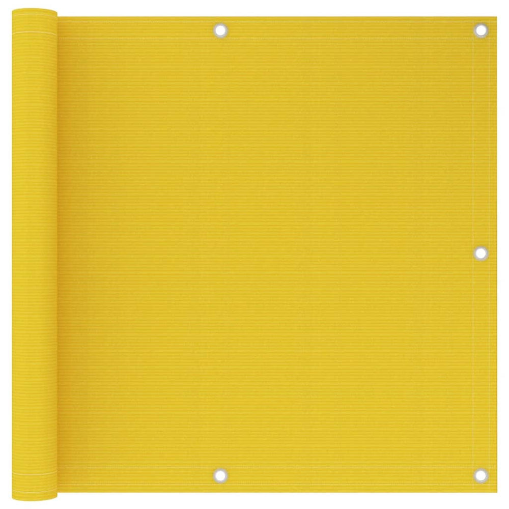 vidaXL Balcony Privacy Screen Yellow 90x600 cm HDPE