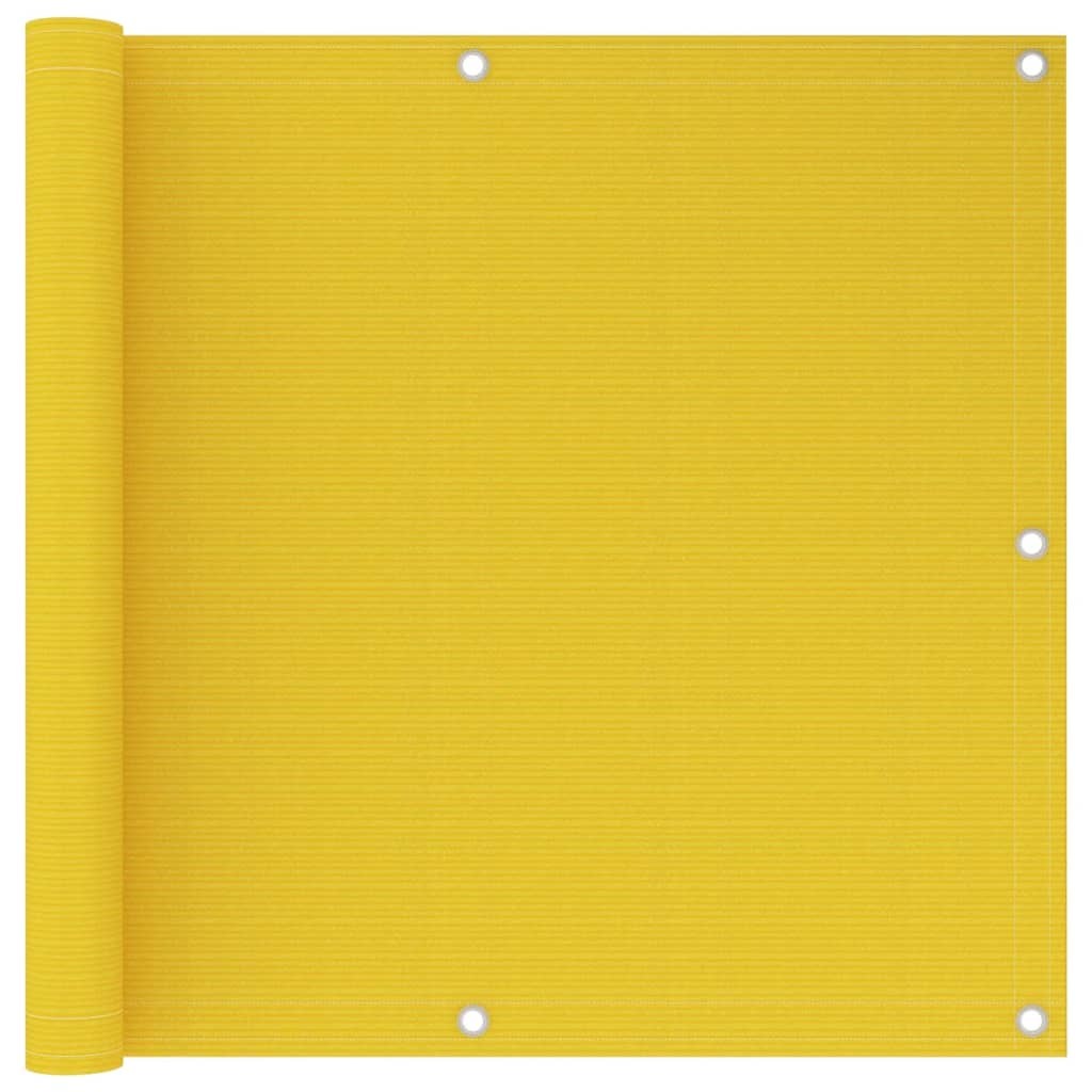 vidaXL Balcony Privacy Screen Yellow 90x600 cm HDPE
