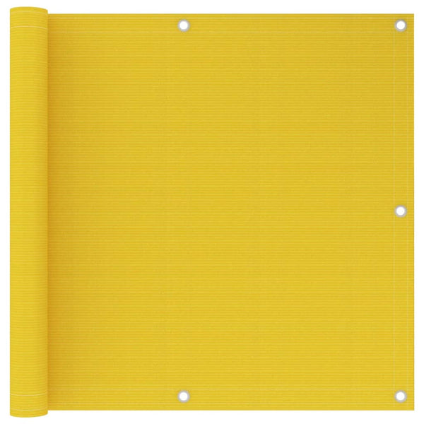 vidaXL Balcony Privacy Screen Yellow 90x600 cm HDPE
