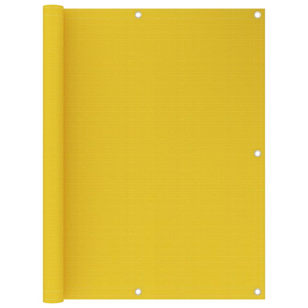 vidaXL Balcony Privacy Screen Yellow 120x400 cm HDPE