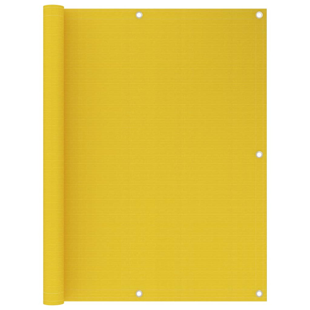 vidaXL Balcony Privacy Screen Yellow 120x500 cm HDPE