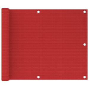 vidaXL Balcony Privacy Screen Red 75x300 cm HDPE