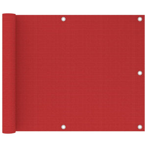 vidaXL Balcony Privacy Screen Red 75x500 cm HDPE