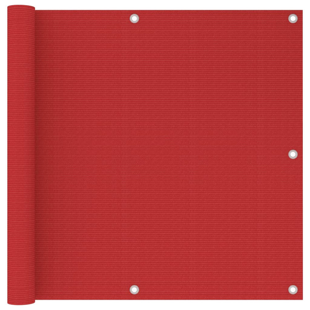 vidaXL Balcony Privacy Screen Red 90x300 cm HDPE