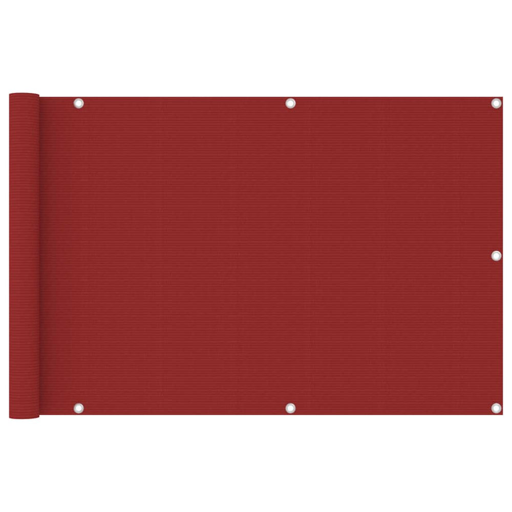 vidaXL Balcony Privacy Screen Red 90x400 cm HDPE