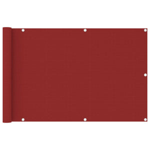 vidaXL Balcony Privacy Screen Red 90x400 cm HDPE