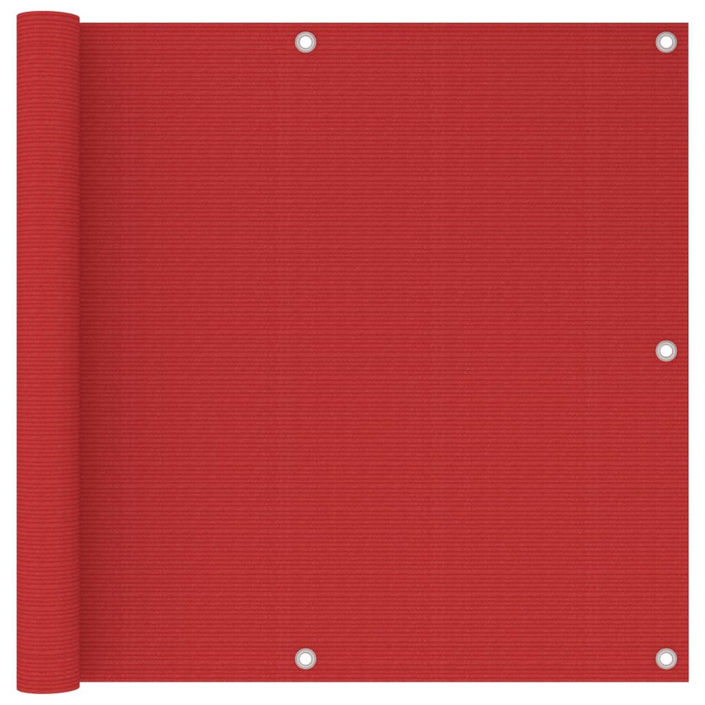 vidaXL Balcony Privacy Screen Red 90x500 cm HDPE