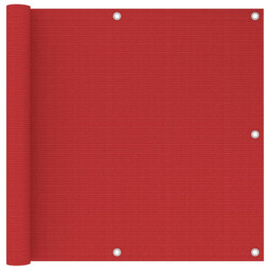 vidaXL Balcony Privacy Screen Red 90x500 cm HDPE