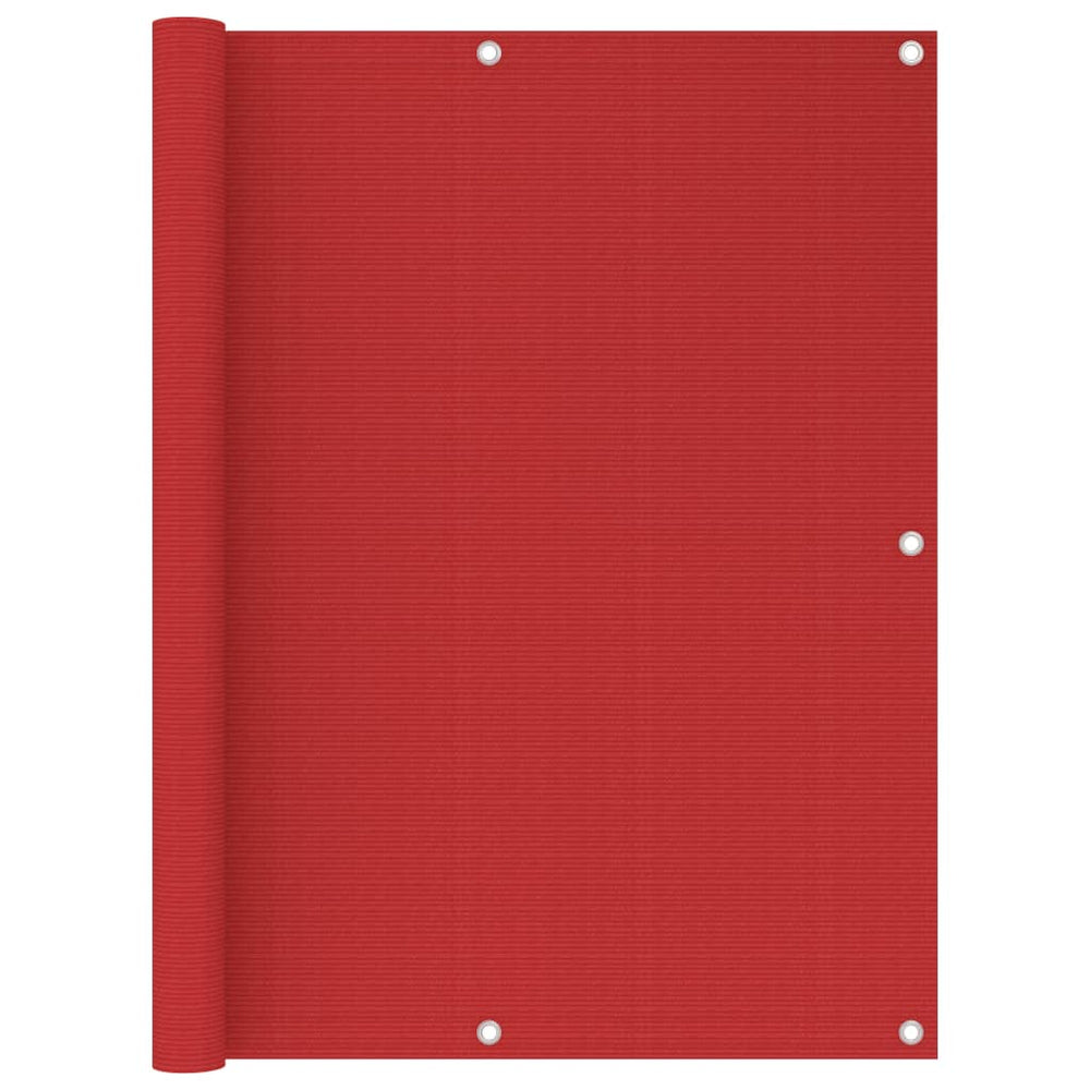 vidaXL Balcony Privacy Screen Red 120x400 cm HDPE