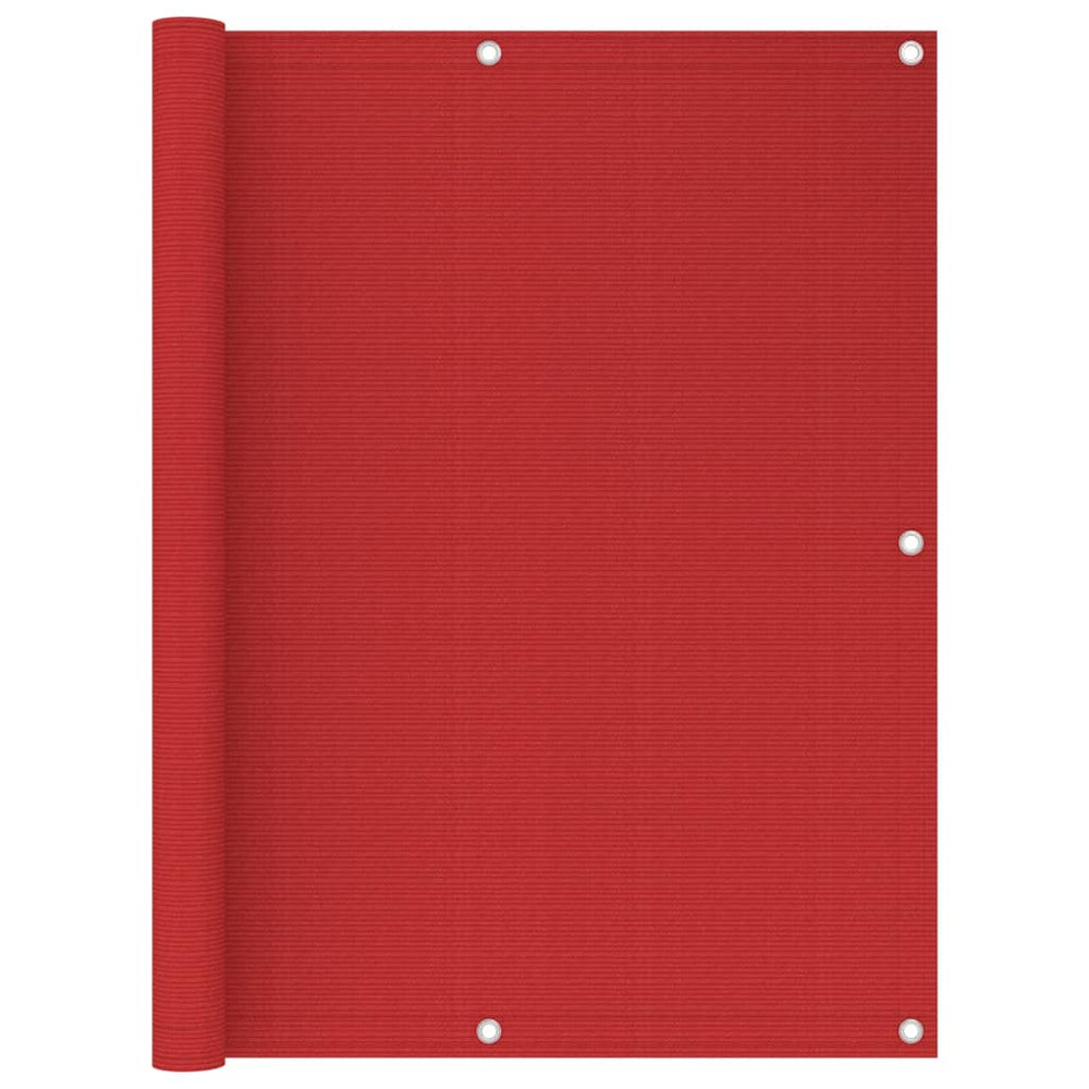 vidaXL Balcony Privacy Screen Red 120x500 cm HDPE