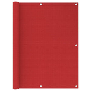 vidaXL Balcony Privacy Screen Red 120x500 cm HDPE