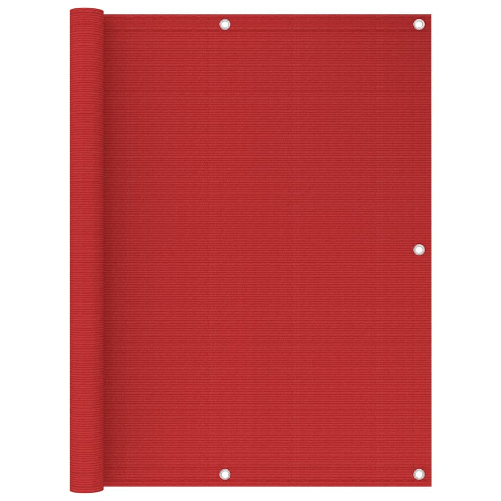 vidaXL Balcony Privacy Screen Red 120x500 cm HDPE