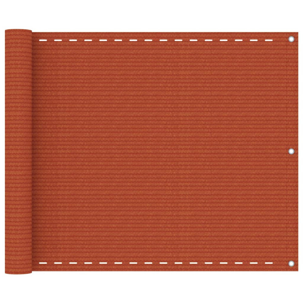 vidaXL Balcony Privacy Screen Orange 75x300 cm HDPE